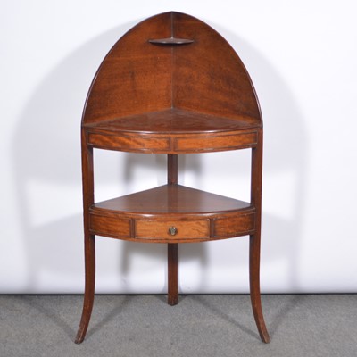 Lot 586 - Victorian mahogany corner washstand