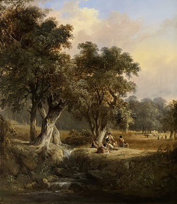 Lot 173 - Norwich School, Harvest-time