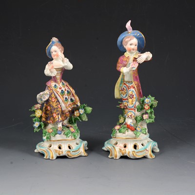 Lot 5 - Pair of Bow porcelain New Dancers figures