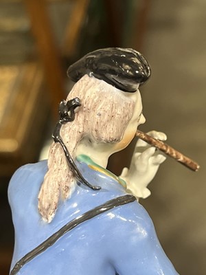 Lot 4 - Pair of Bow porcelain Musician figures