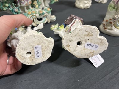Lot 4 - Pair of Bow porcelain Musician figures