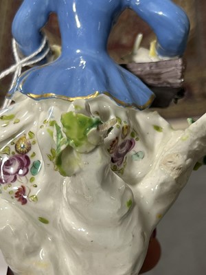 Lot 4 - Pair of Bow porcelain Musician figures