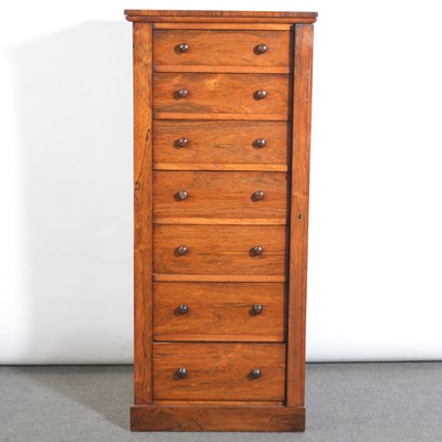 Lot 275 - Victorian rosewood Wellington chest