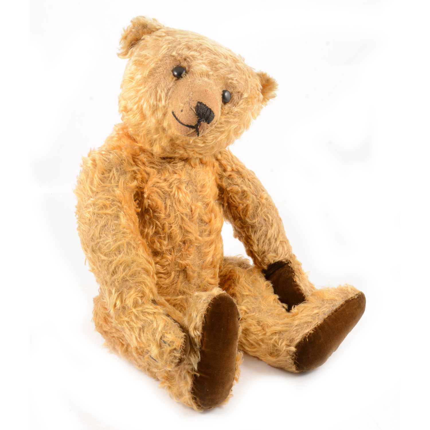 Lot 285 - Steiff Teddy bear, 'Grumbly' early 20th century golden long mohair fur.
