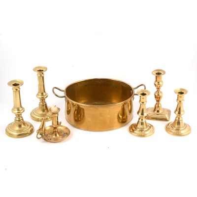 Lot 159 - Arts & Crafts beaten copper tray and other metalware