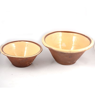 Lot 60 - Teo glazed earthenware pancheons
