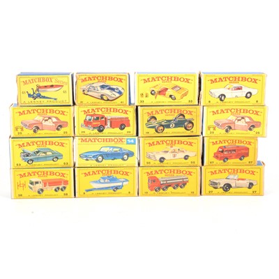 Lot 157 - Sixteen boxed Lesney Matchbox Series models