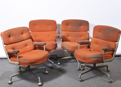 Lot 1082 - Charles and Ray Eames for Herman Miller, four armchairs, model ES104, 1970s