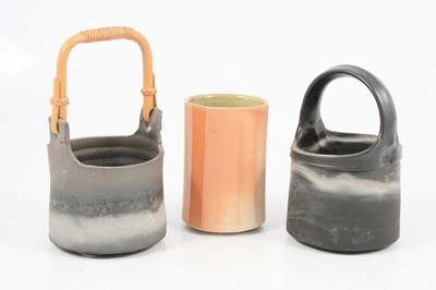Lot 26 - Byron Temple, two stoneware vessels and a salt-glazed vessel