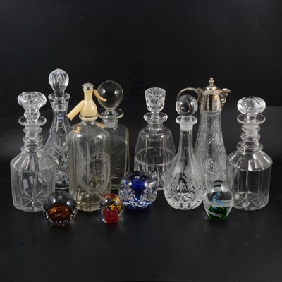 Lot 108 - A collection of glassware, including paperweights.