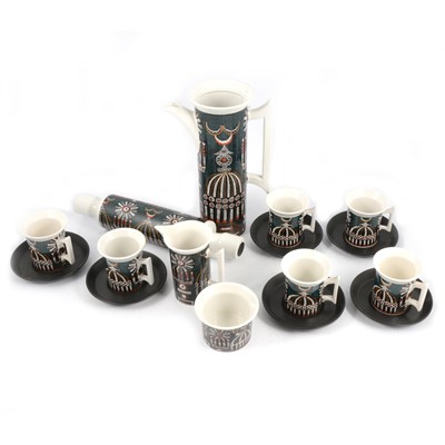 Lot 58 - Portmeirion Magic City coffee set
