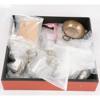 Lot 184 - Pre-Decimal coin collection, mostly pre-1947 and pre-1920 silver, and a silver tasse de vin.