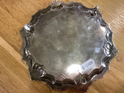 Lot 40 - George III Scottish silver waiter, James Gilsand/Gilliland, Edinburgh 1766.