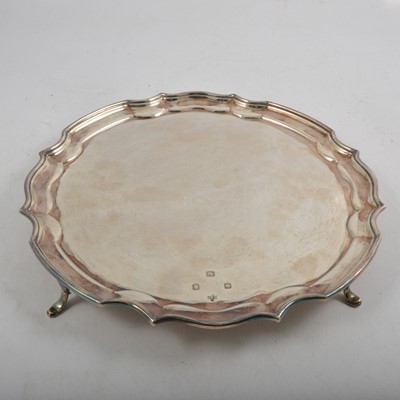 Lot 238 - Small silver salver, Mappin & Webb, Sheffield 1926.