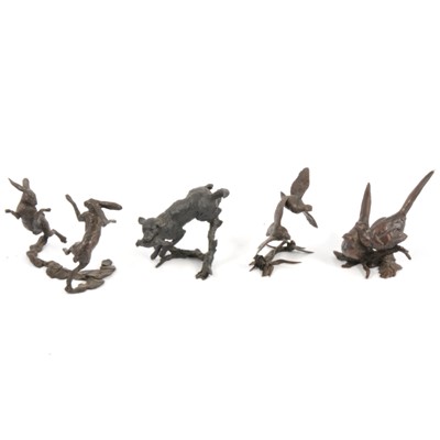 Lot 110 - Four contemporary bronze models