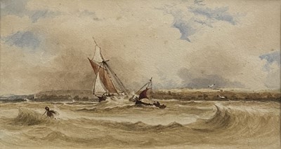 Lot 198 - Anthony Vandyke Copley Fielding, Off the Norfolk Coast
