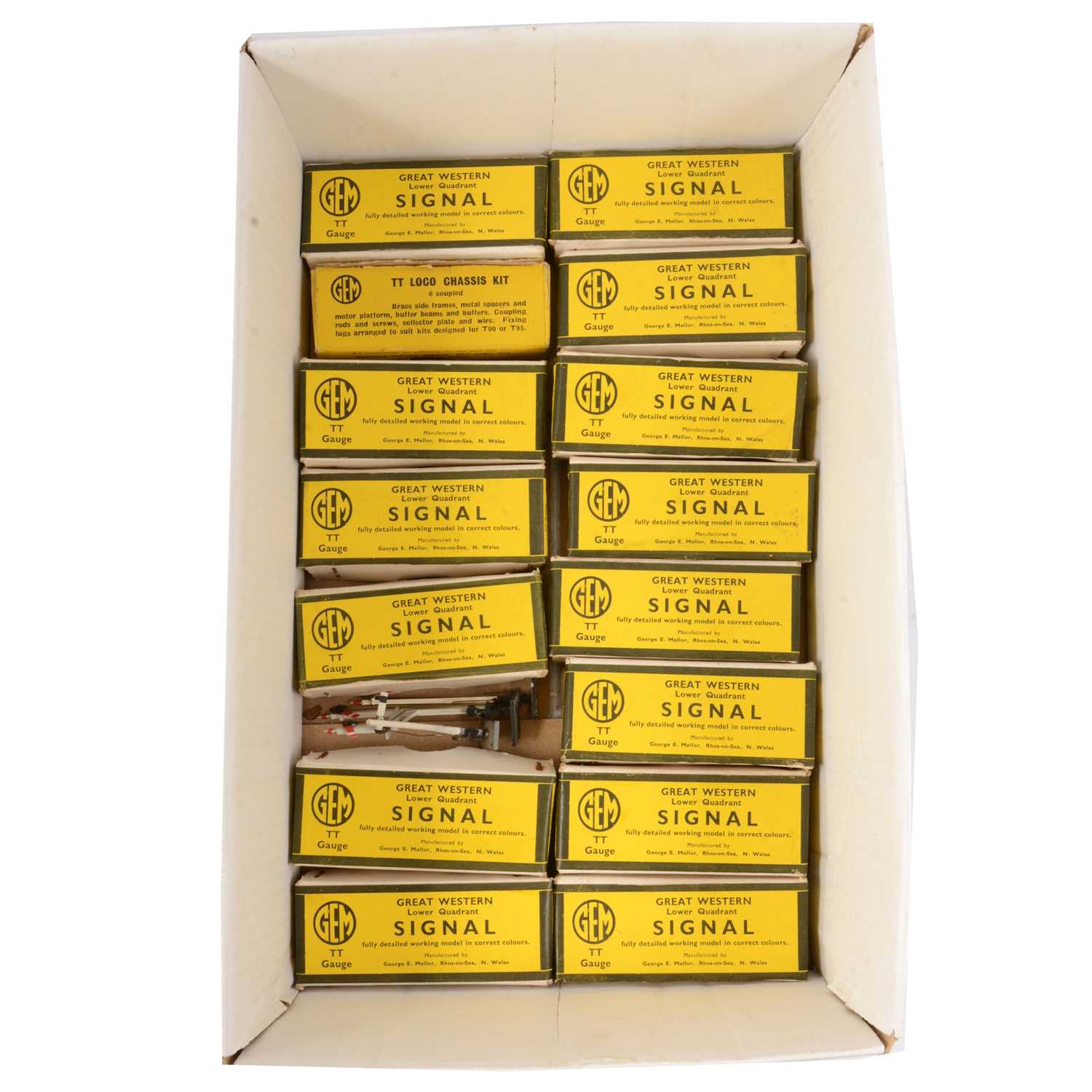 Lot 20 - Seventeen GEM TT gauge model railway signals.