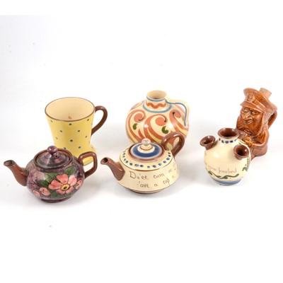 Lot 100 - A collection of Torquay and other Devon motto ware, with other ceramics.