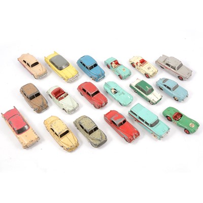 Lot 132 - Dinky Toys, eighteen loose die-cast models including 238 Jaguar D Type.