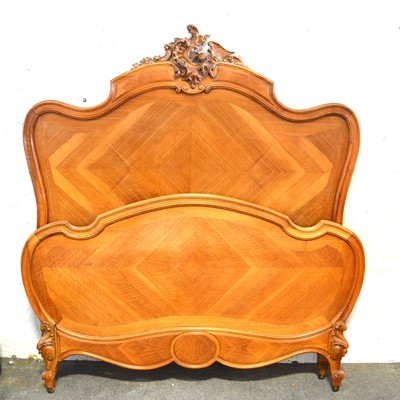 Lot 561 - French walnut double bed