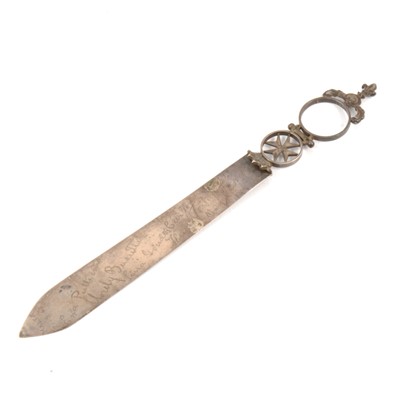 Lot 186 - WW2 Maltese white metal letter opener.
