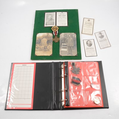 Lot 175 - A collection of WW1 and WW2 medals etc