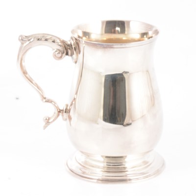 Lot 189 - Silver tankard, Poston Products Ltd, Birmingham 1967.
