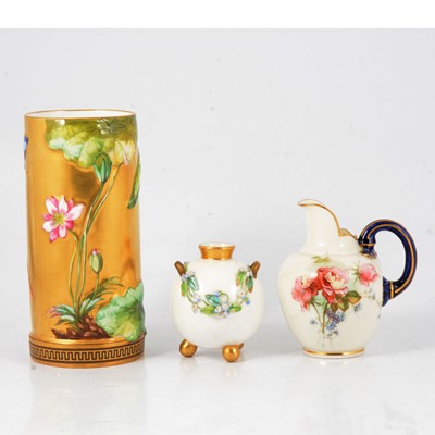 Lot 57 - Coalport vase, Royal Worcester jug and posy vase