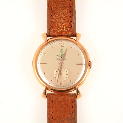 Lot 116 - Printania Geneve - a gentleman's wristwatch with the emblem of Saudi Arabia.