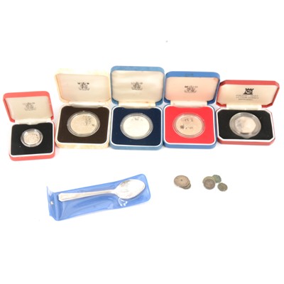 Lot 180 - Small number of commemorative silver proof coins