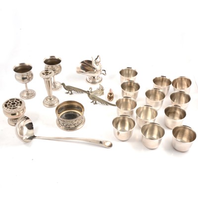 Lot 166 - Silver plated punch bowl and other silver plated wares