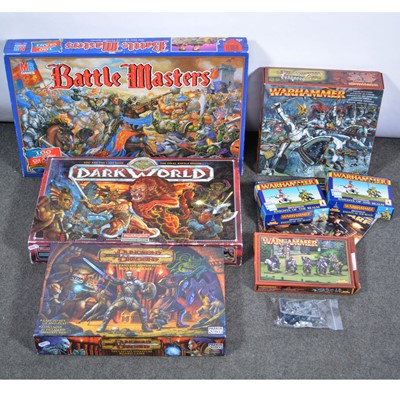 Lot 244 - Warhammer Fantasy war-gaming sets; including Empire Battalion; Bretonnian Questing Knights etc