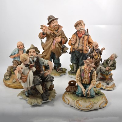 Lot 29 - Six Capodimonte and similar figures.