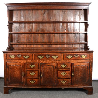 Lot 205 - Joined oak dresser, probably Welsh, mid 18th Century