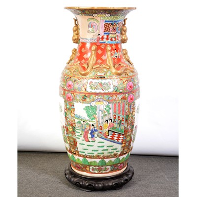 Lot 21 - Large Chinese famille rose floor vase