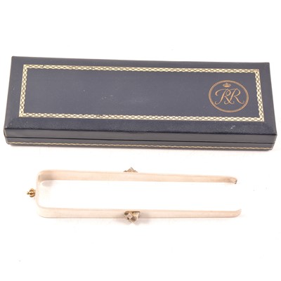 Lot 156 - Pair of white metal ice tongs by Uwe Moltke.