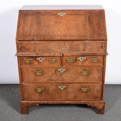 Lot 208 - George II walnut bureau