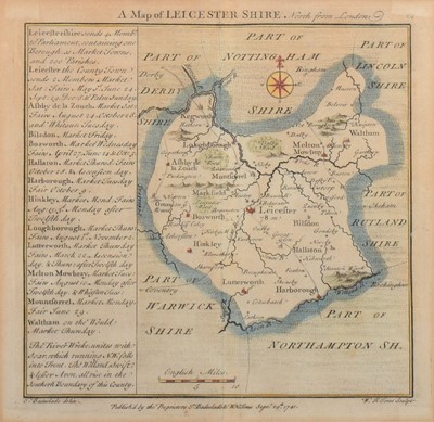 Lot 204 - Emanuel Bowen, Leicestershire and two other small maps