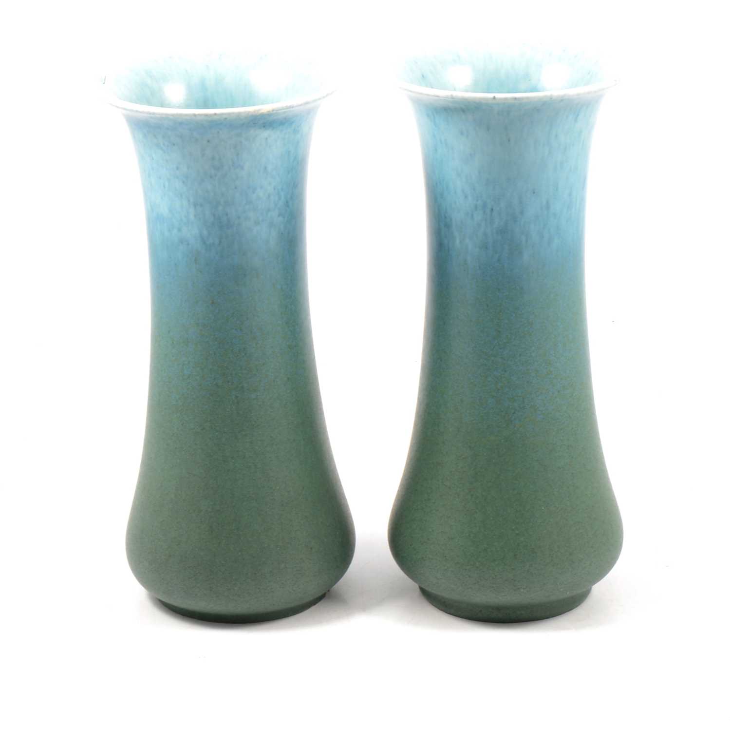 Lot 1015 - Pilkington's Royal Lancastrian - a pair of waisted vases