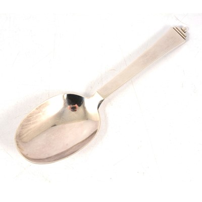 Lot 56 - Georg Jensen silver Pyramid serving spoon