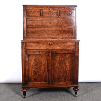 Lot 225 - Regency mahogany secretaire, of small proportions