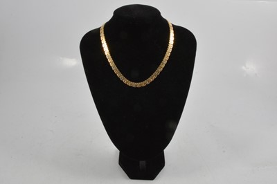 Lot 291 - A multi colour necklace marked 585.