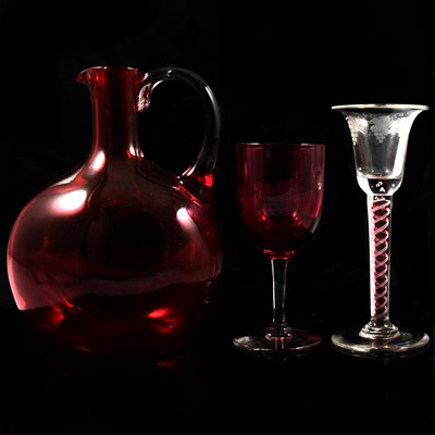 Lot 45 - Collection of coloured glassware