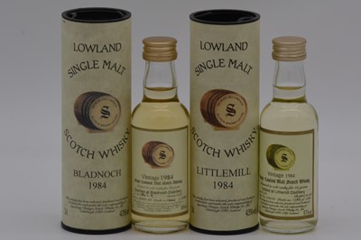 Lot 199 - Signatory Vintage - five bottles of single Islay and Lowland malt whiskies