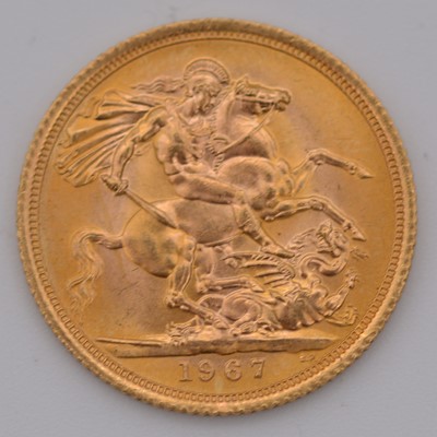 Lot 104C - A Gold Full Sovereign Elizabeth II 1967.