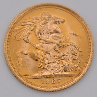 Lot 104D - A Gold Full Sovereign Elizabeth II 1967.