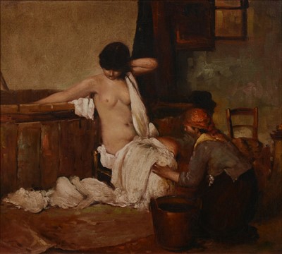 Lot 150 - Spanish School, In the boudoir