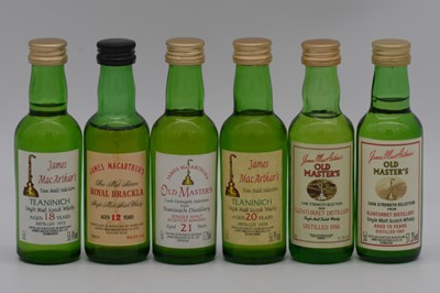 Lot 18 - James MacArthur's - Glenturret, Royal Brackla, Teaninich, Tomatin, twelve bottlings