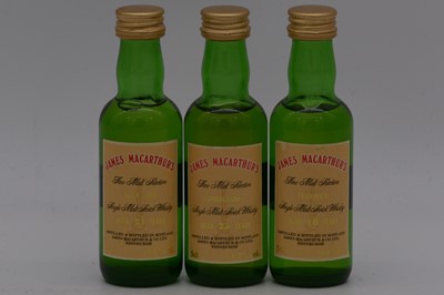 Lot 42 - James MacArthur / Mini Bottle Club - Set 3 - three limited edition whisky miniature bottlings