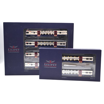 Lot 1 - Two Liliput HO gauge model railway sets Double-decker 4-car railcar Rabe 511 005 SBB-ZW